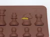 100 pçs / lote Fast frete Novo International Chess Silicone Mold Fondant Bolo De Chocolate Moldes para Cozinha Cozimento