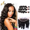 360 dentelle frontale avec des faisceaux de cheveux Wet Wavy Peruvian Loose Wave 3 Bundle avec 360 Frontals cousus en pleine tête