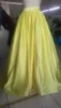 Sparkly 2019 Two Pieces Girls Pageant Dresses Halter Neck Sleeveless Sequins Crop Top Light Yellow Kids Formal Gowns Real Image
