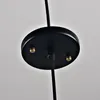 pendurado retro acende Loft rodada pingente luz negra Mental Armazém e27 iluminação LED único Quarto Teto lâmpada Pingente Vintage 1,5 m de fio