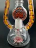 Mais novos tubos de água de vidro em estoque cor chama novo estilo reciclador plataformas de petróleo 18mm vidro bubbler bong forma especial frete grátis