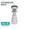 Universal Domeless Titanium Smoking Nail 10mm 14mm 19mm Kvinnlig manlig fog 4 i 1 6 i1 spiral