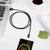 USB C Tipi Kablo Naylon Örgülü Kordon Hızlı Şarj C Tipi USB Aygıtları için Geri Dönüşümlü Konnektörü ile FCC CP65 CE ROHS