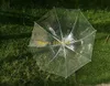 80 stks / partij gratis verzending vrouwen meisje transparante duidelijke regen paraplu parasol koepel voor bruiloft gunst