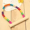 2016 Wooden Bird Parrot Swing Stand Cage Colorful Hanging Toys For Cockatiel Budgie