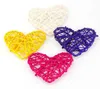 New Arrival 10CM Heart Sepak Takraw For Christmas Birthday Party & Home Wedding Party Decoration Rattan Ball 10 Colors G914