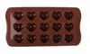 100 pezzi 15 fori a forma di cuore stampo per cioccolato decorazione torta in silicone fai da te9542218