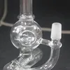 8 inç cam bong ile reclaimer çift Matris Perc iki fonksiyonları Inline difüzör Rig kafatası bong cam Su duman boru bubbler perc