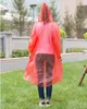 300pcs/lot 3 Wire Thickness Solid Raincoat Disposable PE Raincoats Poncho Rainwear Disposable Rain Wear Camping Travel Rain Coat ZA0887