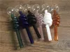 10pcs glass pipe Glass Oil Burners Pipes with Different Colored Balancer Water Pipe smoking hand tobacco pipes