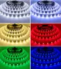 黒いPCB LEDストリップ5050 DC12V IP65防水60LED / M 5M /ロットホワイトウォームホワイトレッドグリーンブルーRGB 5050 LEDストリップ