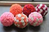 Artificial Flowers Rose Ball Wedding silk Pomander Kissing Balls flower ball for home garden market decorations