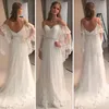 Beach Wedding Dress Spaghetti Straps Country Style Bridal Gowns Unique Illusion Butterfly Sleeves Vintage Lace Appliques Tulle Dresses