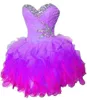 2021 Sweetheart Mini Short Prom Homecoming Dresses Plus Size Beaded Crystals Graduation Gown for Cocktail Party