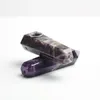 HJT Hela moderna anpassade rökrör Naturliga dröm Amethyst Crystal Quartz Tobacco Pipes Healing Hand Pipes Pouch7692541