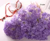 10 stks Gratis Verzending Mooie Realistische Licht Paars Mini Hydrangea Kunstmatige Fake Flower Arrangement voor Bureau Home Hotel Decoration