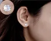 925 sterling silver stud earrings Luxury Crystal Zircon Stud Earrings for men women Elegant noble earring jewelry high quality