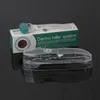 192 Nålar Derma Roller Micro Dermaroller Microneedle Roller Klar handtag och grönt rullhuvud för anti-aging håravfall