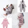 Baby Roupas dos desenhos animados meninos onesies outono dinossauro manga longa toddler romper moda bonito macacão infantil cair bodysuit