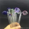 Venta caliente colorido recto de vidrio de vidrio quemador tuberías de la fresa forma de agua fumar tubos de cristal para fumar accesorios para fumar