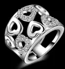 Sterling Silver Love Kobiety Pierścień Zrikon Biżuteria Moda Heart Cute Engagement Gorgeous Hurtownie Fabryka Cena Nowy