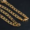 Mode 10mm 18k guldpläterade kedjor män hiphop 20 tums Figaro kedja halsband för kvinnor hip hop smycken tillbehör gåva varm försäljning