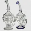 High quality 11"inches glass bong water pipe 8 arm perc 1gear Percolator glass bubbler oil rig 14.4 mm joint