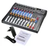 Freeshipping USB 8 Channel Digtal Mic Line Audio Mixing Mixer Console W / 48V Phantom Power voor het opnemen van DJ Stage Karaoke Muziek