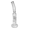 2017 HOTSELLING bent mouth with 12 arm tree perc galss bong smoking glass water pipe 35cm tall A110