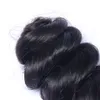 Unprocessed Brazilian Human Remy Virgem cabelo solto onda cabelo tece extensões de cabelo cor natural 100g / pacote duplo wews 3bundles / lote