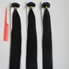 20 inç u tırnak ucu saç uzantıları Brezilyalı keratin füzyon saç 50 teller