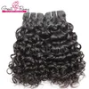 2 sztuk / partia Human Hair Extensions Brazylijski Remy Virgin Hair Wees Water Wave Duże Kręcone Rozszerzenie Włosów Włosów Pięciowo Natural Black