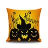 Halloween Presentkuddehus Linne Kvadratkudde Hallowmas Heminredning Kuddehölje Party Pillowcases Cartoon Cushing Cover