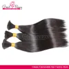 Wholesale 10pcs/lot Unprocessed Bulk Hair 8-30inch Dyeable Brazilian Hair Bulk 7A Natural Color Virgin Human Hair Weave for Greatremy