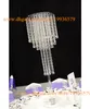 4 tier Clear Tall Flower Centerpieces Wedding Road Lead of Table Top Chandelier