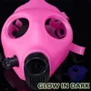 STOER! GLOW IN DONKER MASKER! Fabrieksverkoop Kleurrijke siliciummasker Gasmasker voor glazen waterpijp voor waterpijpvaporizer filter rookpijp