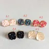 Moda Drusy Druzy Stud Brincos Prata Banhado A Ouro Redondo Drop Square 5 Cores Rock Crystal Stone Brincos para Mulheres Jóias