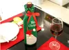 2016 Ny broderi Santa Claus Snowman Red Green Wine Bottle Cover Prydnad för nyår Juldekoration Tillbehör Presentpåse Topp1401ZX2