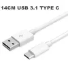 14CM USB 3.1 Typ C Kort USB C-kabel USB Data Sync Laddningskabel för Nexus 5X Nexus 6P för OnePlus 2 ZUK Z1 Xiaomi 4C MX5 Pro