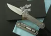 Chris Reeve Small Sebenza 21 Style D2 stentvättad Blade TC4 TITANIUM Sunstreaker Handtag Vikbar fickkniv Camping EDC Gear