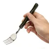 Wholesale-German Army Fork Spoon Eating Utensil Repro Stainless Steel fork and spoon Hiking Camping Outdoor Tableware1