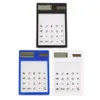Touch Screen Ultra Slim Solar Power Lcd 8 Digit Credit Card Electronic Transparent Calculator Creative Gifts Mini Calculator