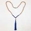 ST0240 Inner Truth Yoga Necklaces Lapis Lazuli 108 Mala Beads Tassel Necklace Trendy Design Women Yoga Necklace