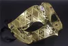 Imprezy maski złota metalowa maska ​​imprezowa Phantom Mężczyźni kobiety filigrane maski weneckie zestaw maskaradowy zestaw para kryształowego cosplay pral ślub 294e