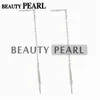 Hopearl Jewelry Pearl Drop Earring Inställningar 925 Sterling Silver Dangle Chain Earrings Blanks 3 ParS225Y8111374