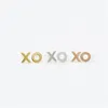 Mode "xo" oorbellen, 18 k vergulde / verzilverde xo oorknopjes voor vrouwen groothandel gratis verzending