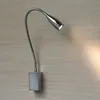 Topoch Siyah Duvar Işıkları Sabit Kablolu, Açma Kapama Lambası ile Esnek Kol LED 3W Yumuşak Yayma, Yatak Odası Koridor Çalışma Fuayesi için Parlama Yok AC100-240V DC12V/24V Okuma Işığı