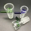 Acessórios para fumantes tigela de vidro de 18 mm 14 mm Green Blongs Bongs Slide colorida para plataformas de óleo tubo de água lisa grossa