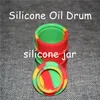 Scatole di barattoli del barattolo dell'olio del silicone Scatole di barattoli del tamburo del tamburo da tamburo dab contenitori da tamburo 26ml Grande Silicio Dry Herb DABBER Strumenti FDA approvati