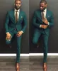 Classy Green Mariage Tuxedos Slim Fit Mens Hommes Groom Groom (Veste + Pantalon + Cravate) Costumes pour hommes Printemps 2022 Groomsmen Wear Ebelz